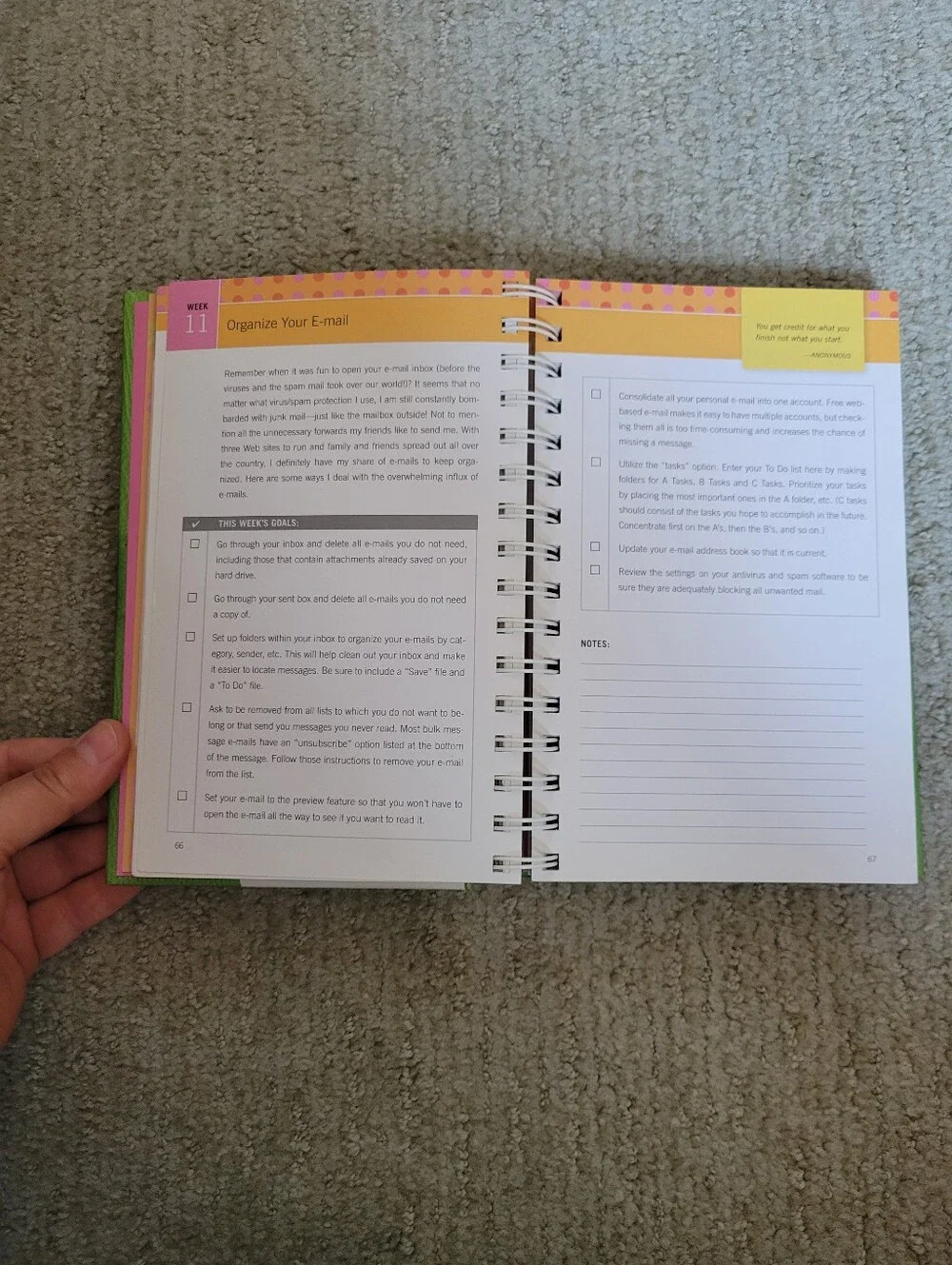 Organize NOW! Home Organization Planner Journal